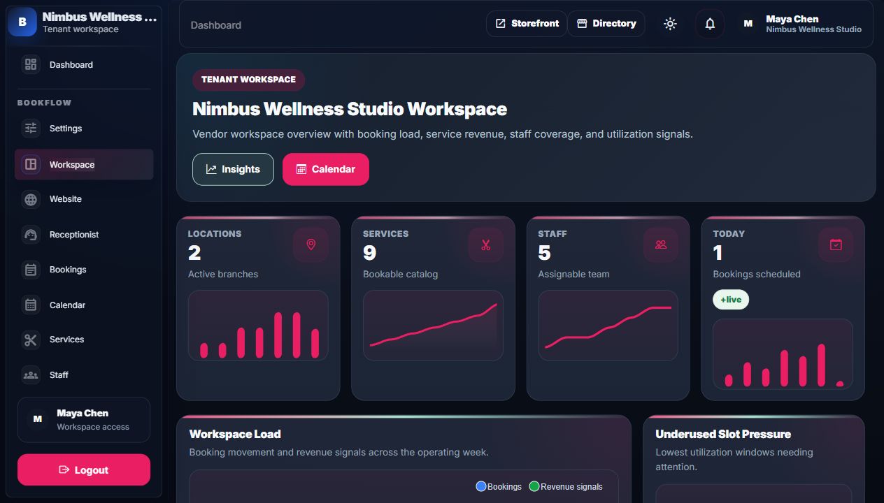 Nimbus vendor dashboard
