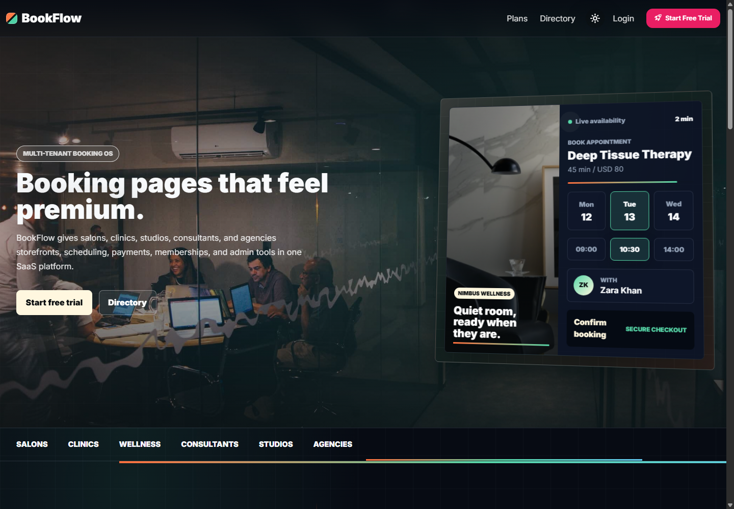 BookFlow platform home