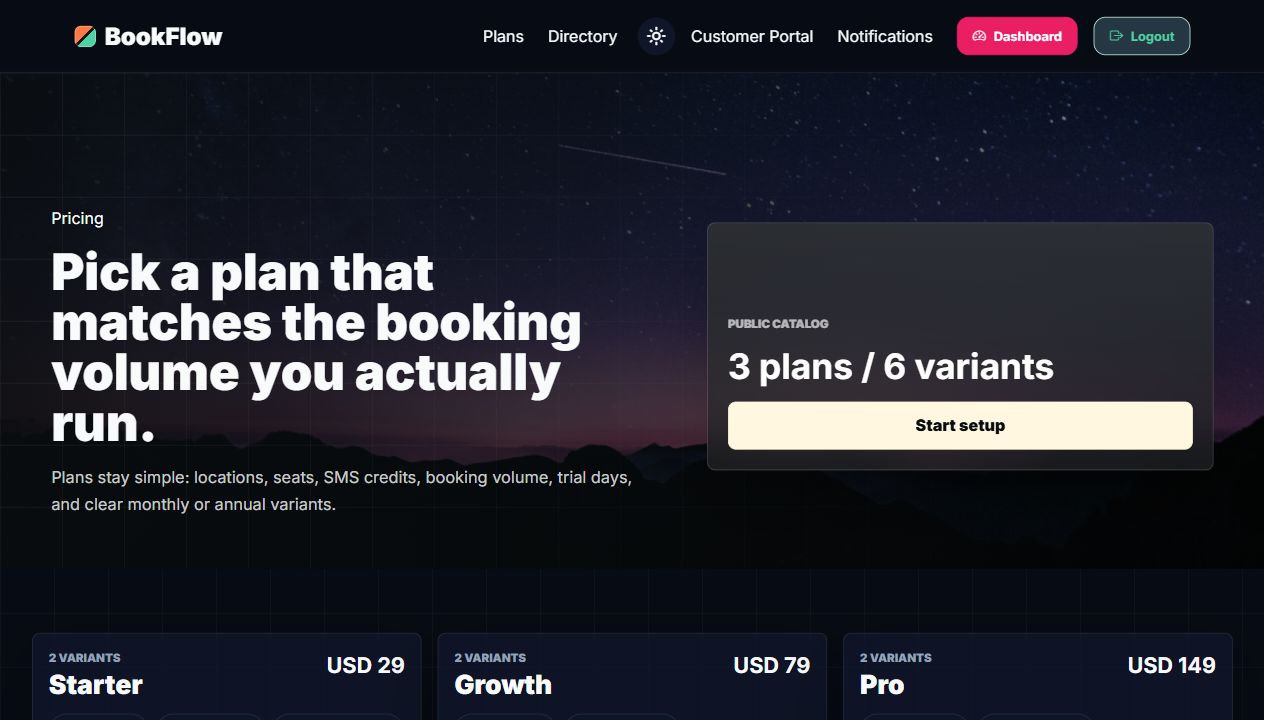 BookFlow plans