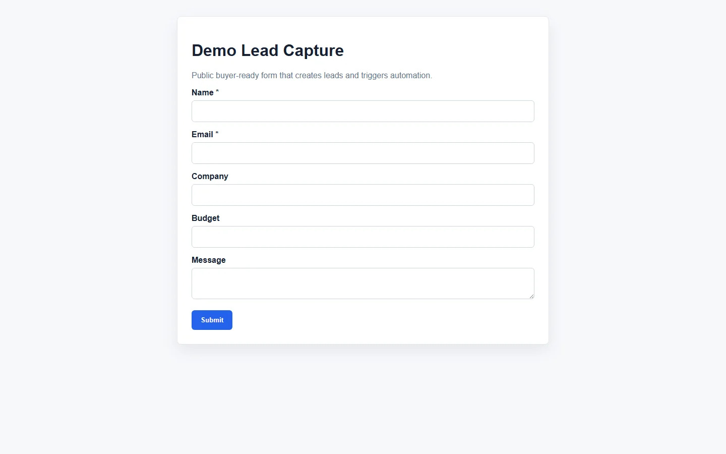 Published FlowOS consultation form