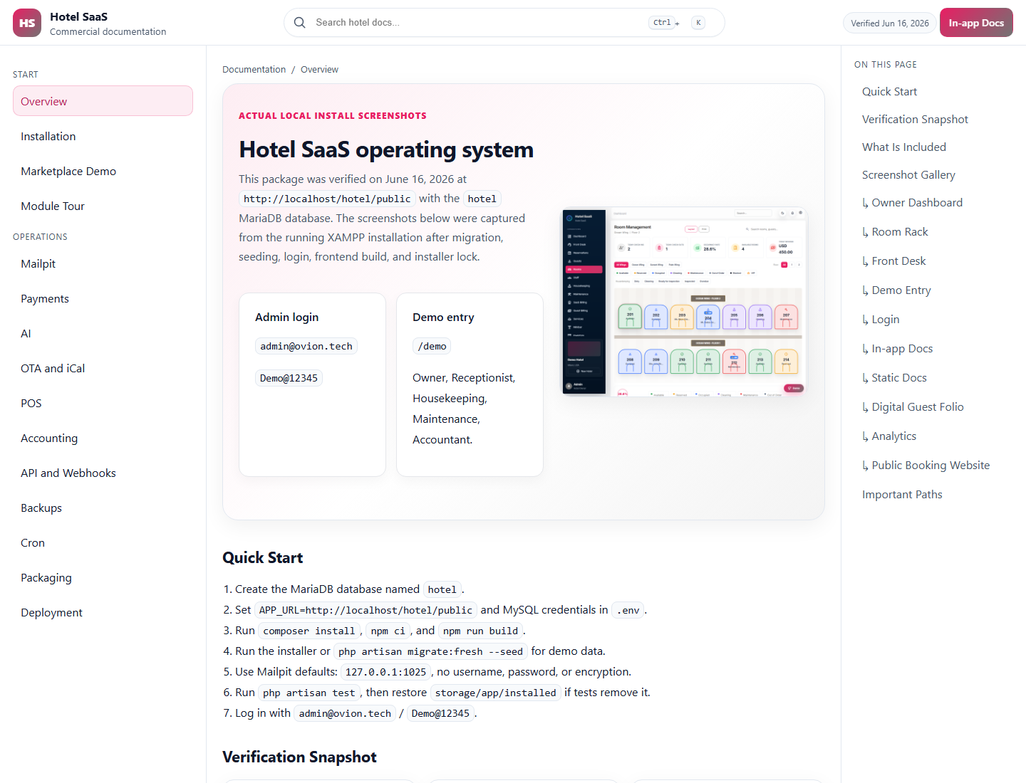 Static documentation