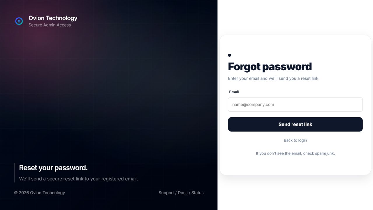 Live Academy LMS password recovery page with email reset form
