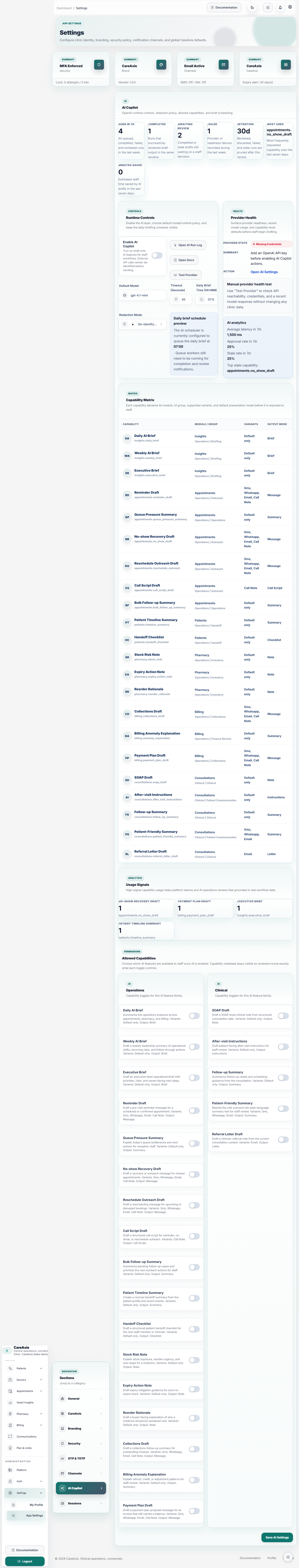 AI settings