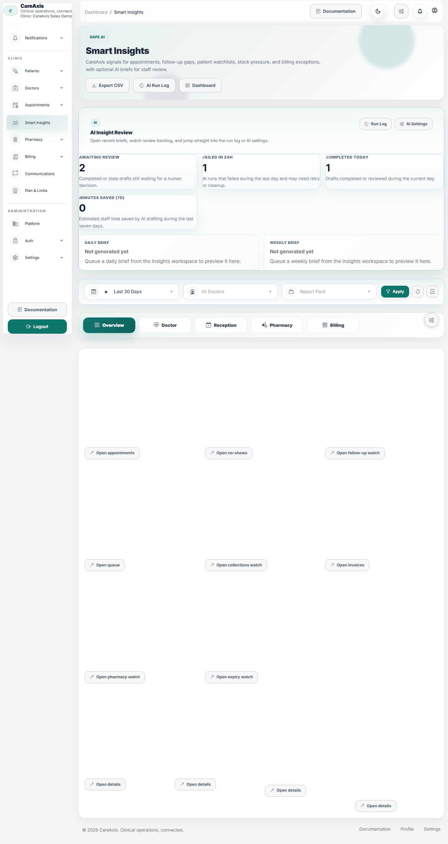 Smart Insights screen